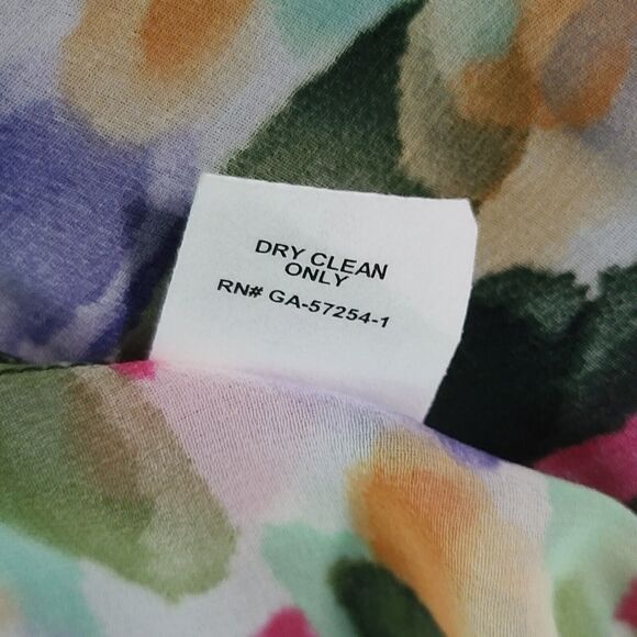 From The Heart Womens Button Up Sheer Blouse Multicolor Size M 100% Polyester - Picture 9 of 12